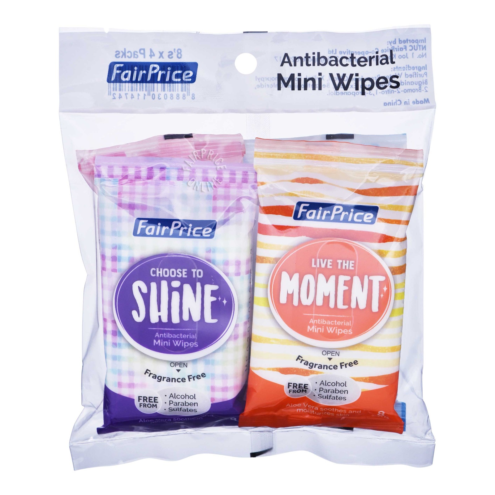 FairPrice Mini Anti-Bacterial Wet Wipes