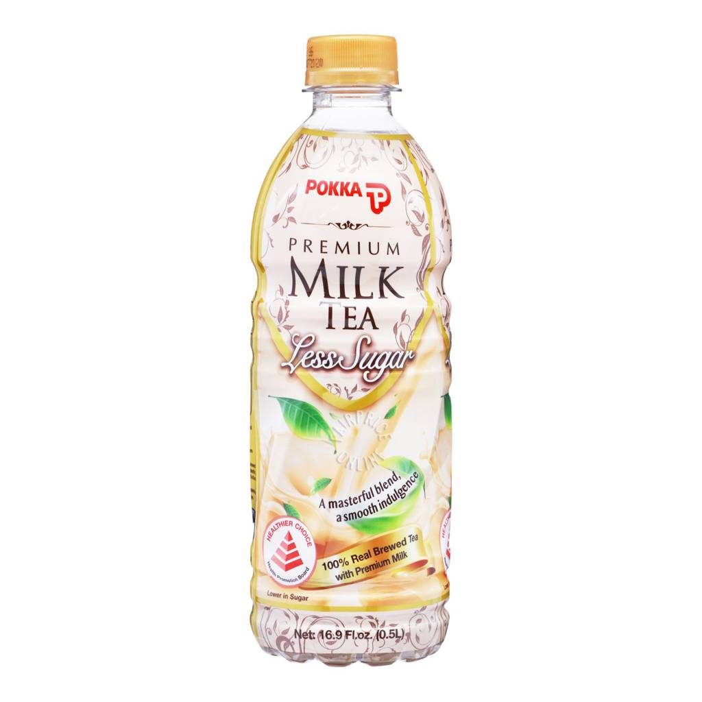 Pokka Premium Bottle Drink Milk Tea (Less Sugar) NTUC FairPrice