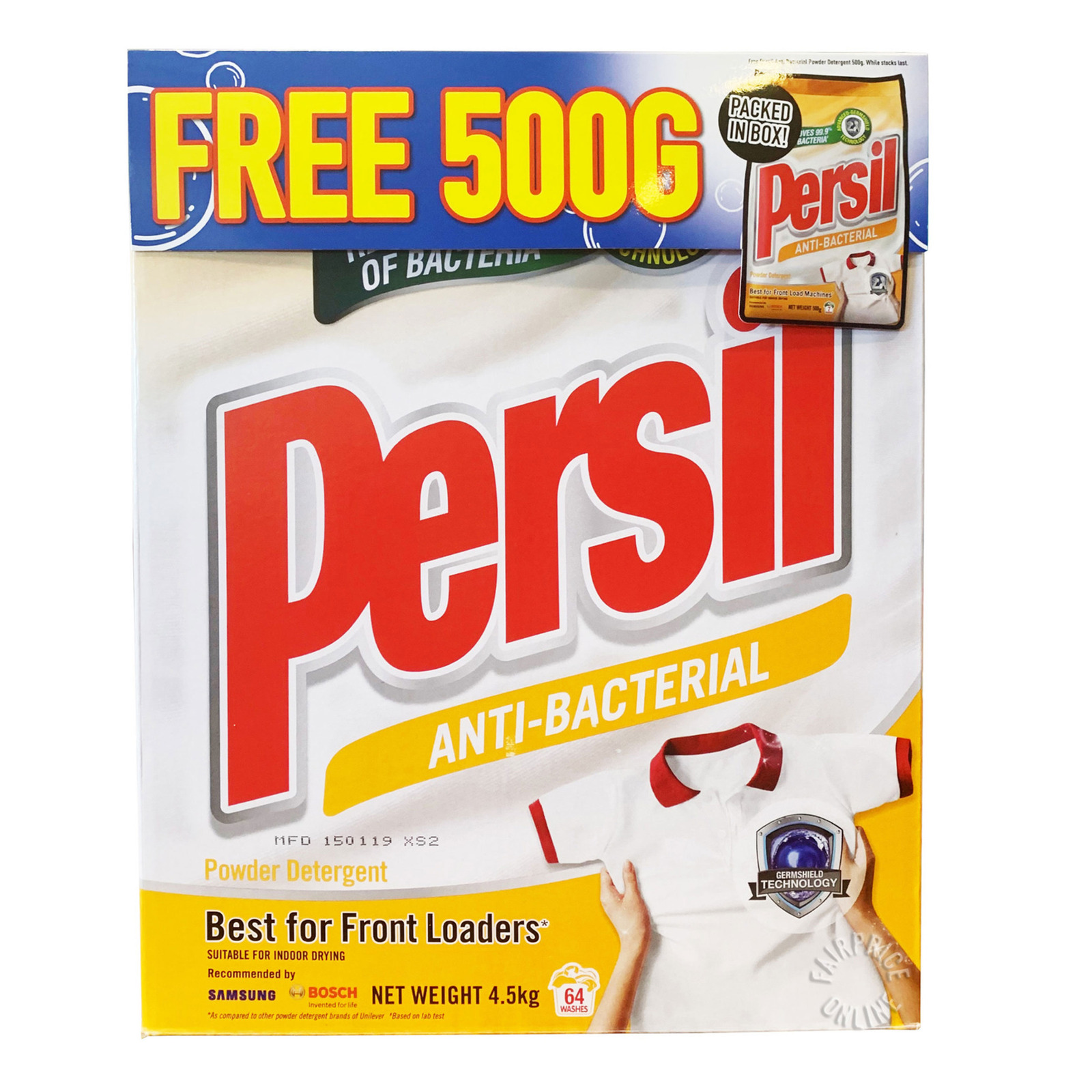 Persil Powder Detergent AntiBacterial NTUC FairPrice