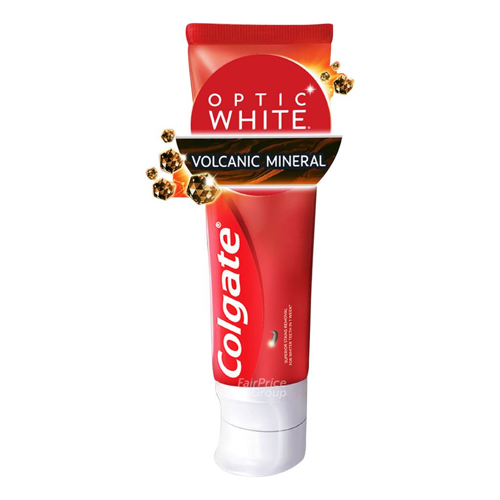 Colgate Optic White Whitening Toothpaste Volcanic Mineral NTUC