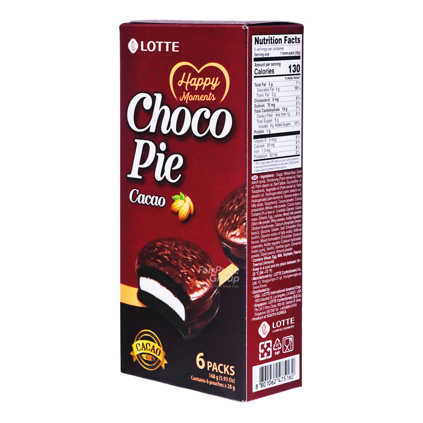 Lotte Choco Pie - Cacao | NTUC FairPrice