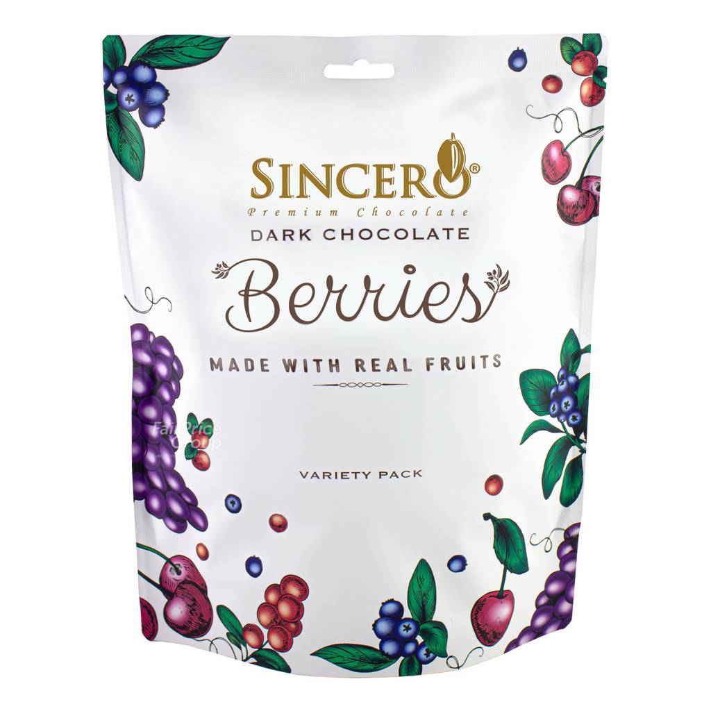 Sincero Premium Dark Chocolate Assorted Berries NTUC FairPrice