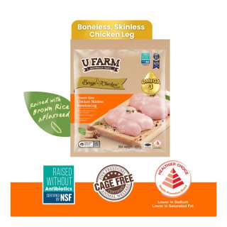 U Farm Benja Frozen Raw Boneless Chicken Leg - Skinless