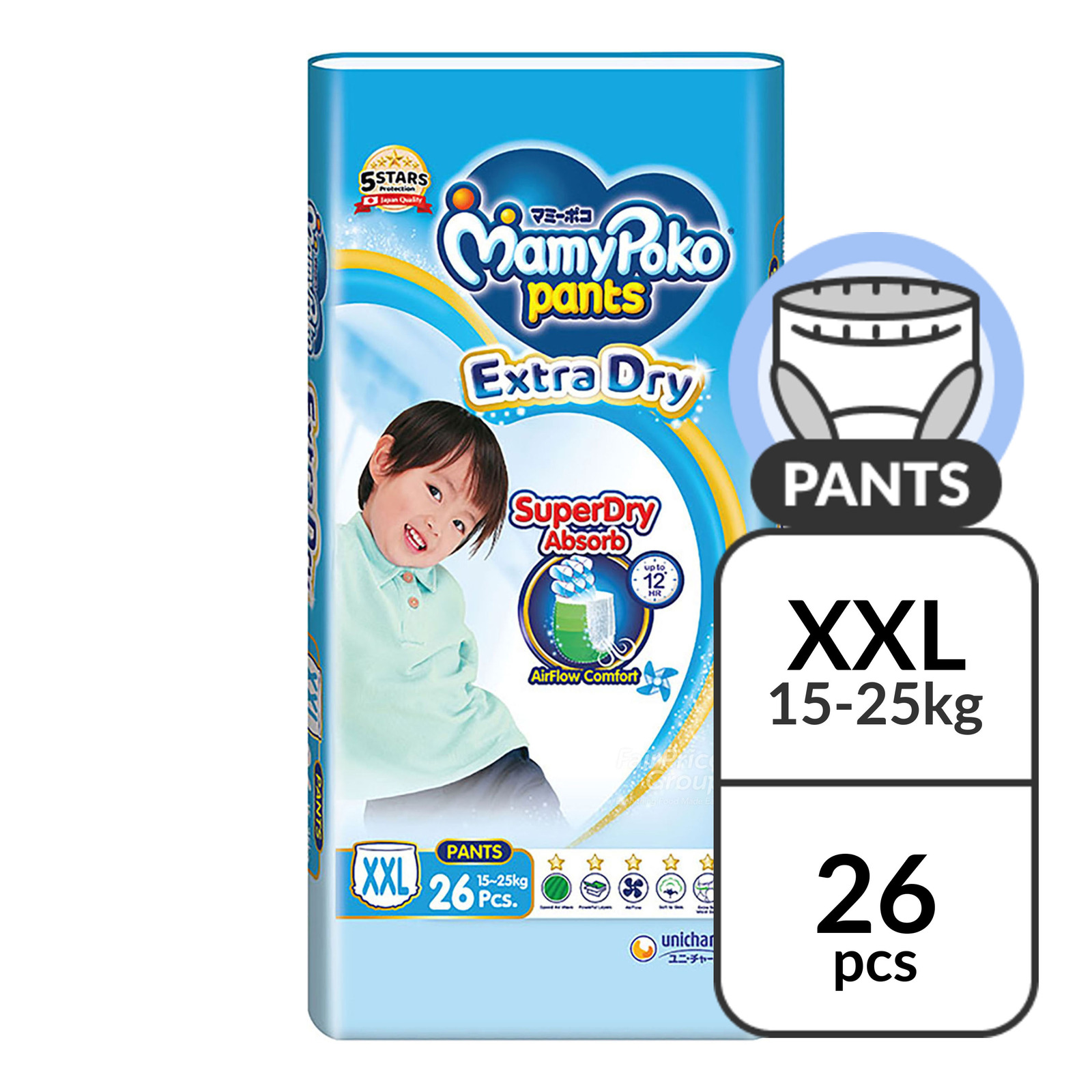 MamyPoko Extra Dry Pants - XXL (15 - 25kg)
