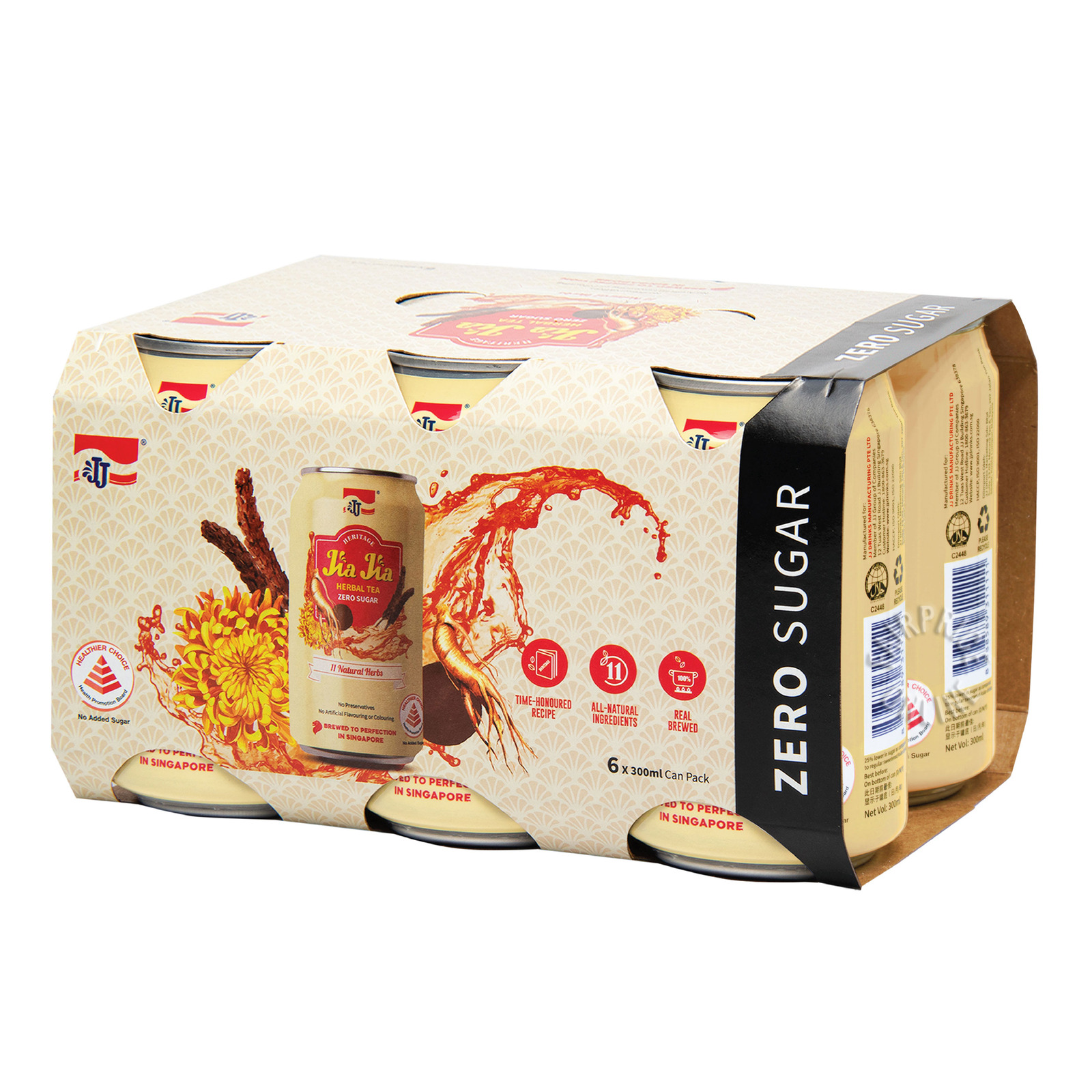 JJ Herbal Tea Can Drink No Sugar Added NTUC FairPrice