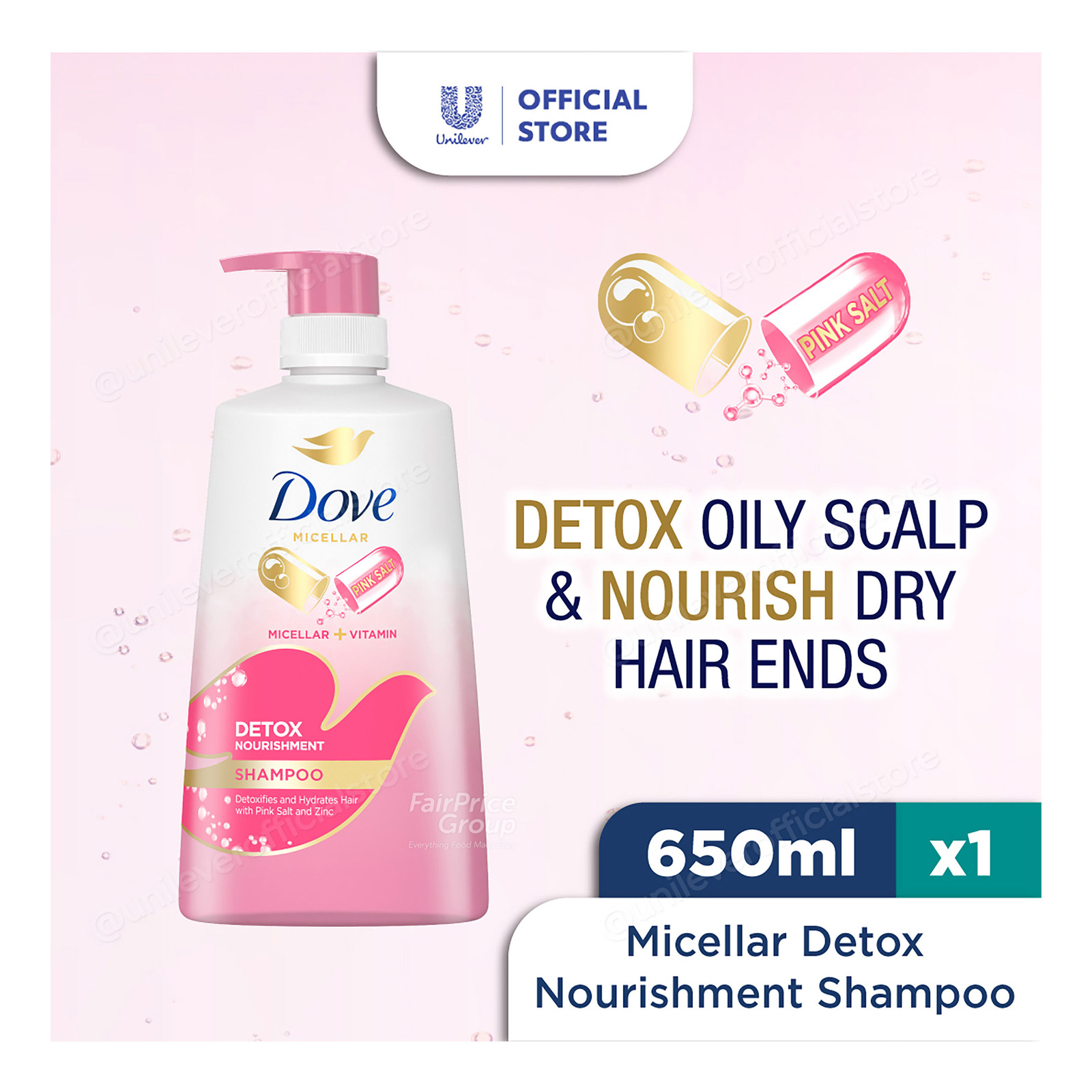 Dove Shampoo - Detox Nourishment | NTUC FairPrice