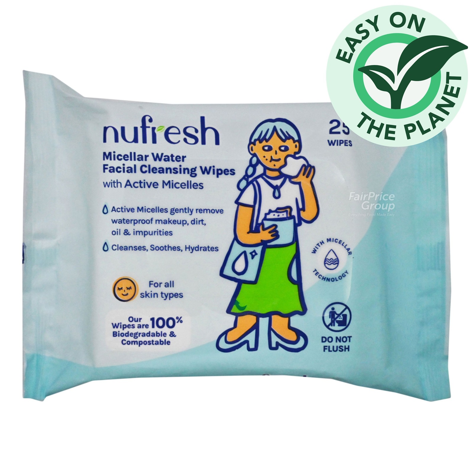 NuFresh Facial Cleansing Wipes Micellar Water NTUC FairPrice nufresh-facial-cleansing-wipes-micellar-water-ntuc-fairprice