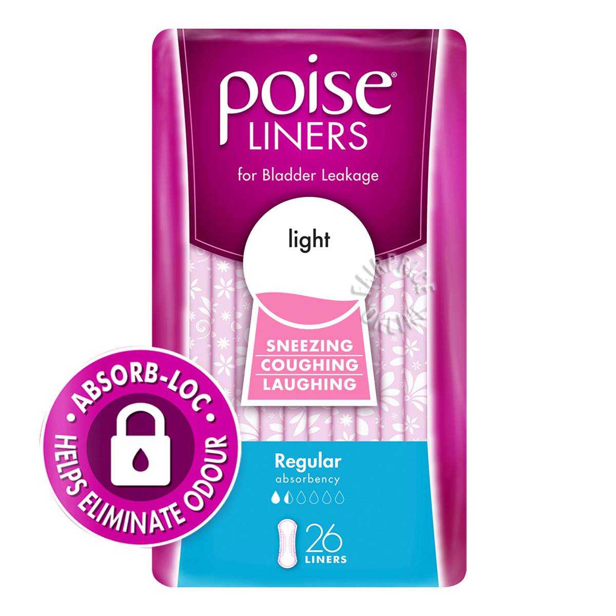 Poise Liners For Bladder Leakage Regular (19cm) NTUC FairPrice