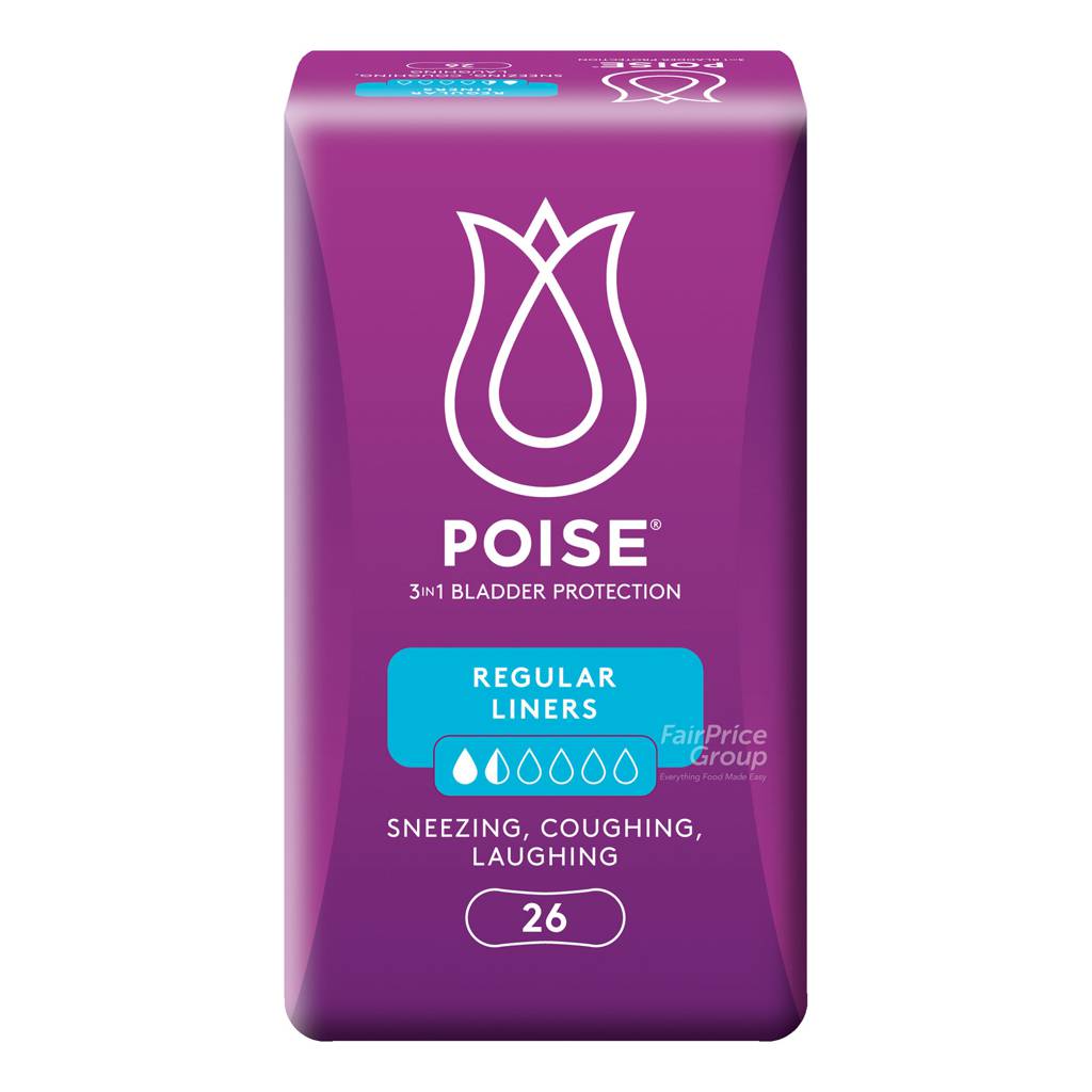 Poise Liners For Bladder Leakage Regular (19cm) NTUC FairPrice