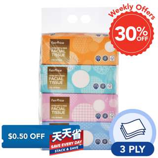 FairPrice Facial Tissue 3ply Soft Pack