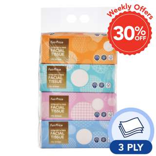 FairPrice Facial Tissue 3ply Soft Pack