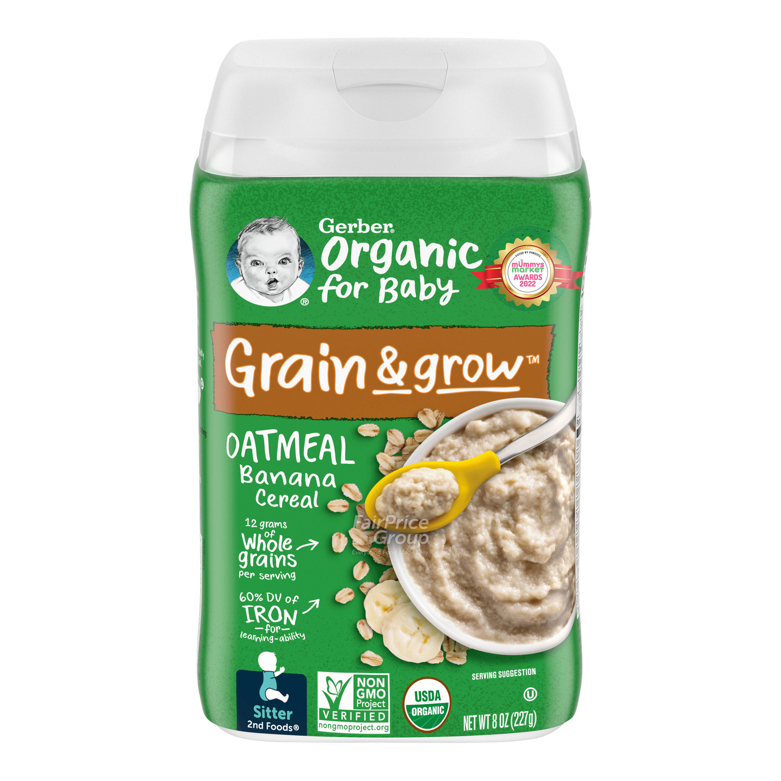 Gerber Organic Baby Cereal Oatmeal Banana NTUC FairPrice