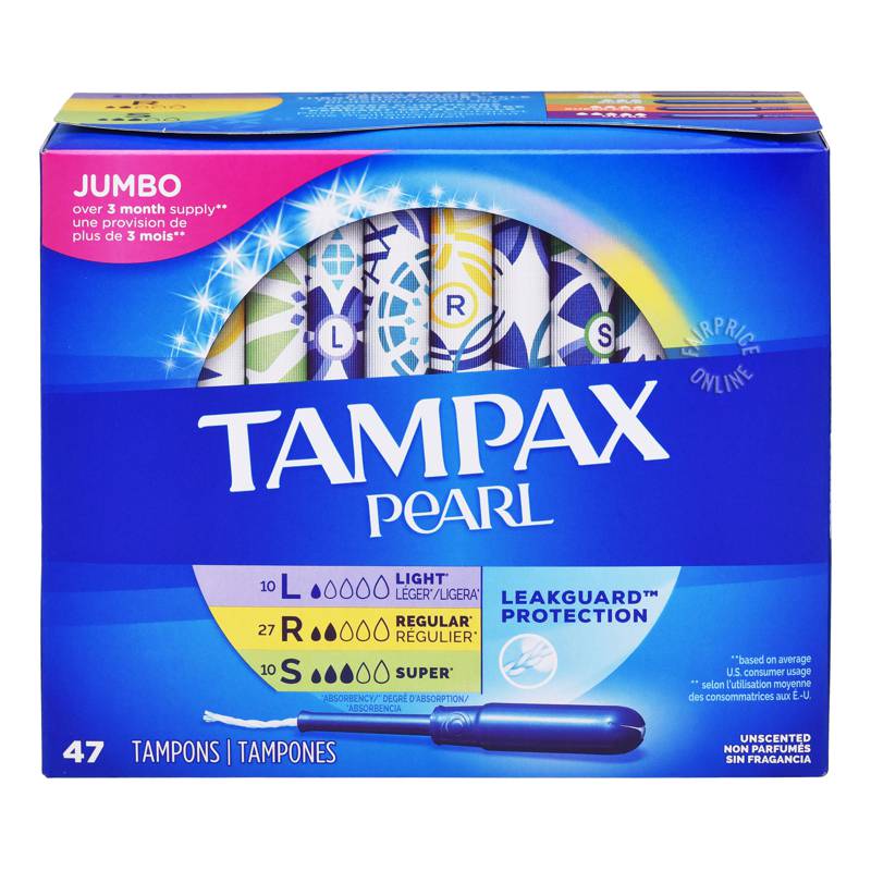 Tampax Pearl Jumbo Tampon Unscented NTUC FairPrice