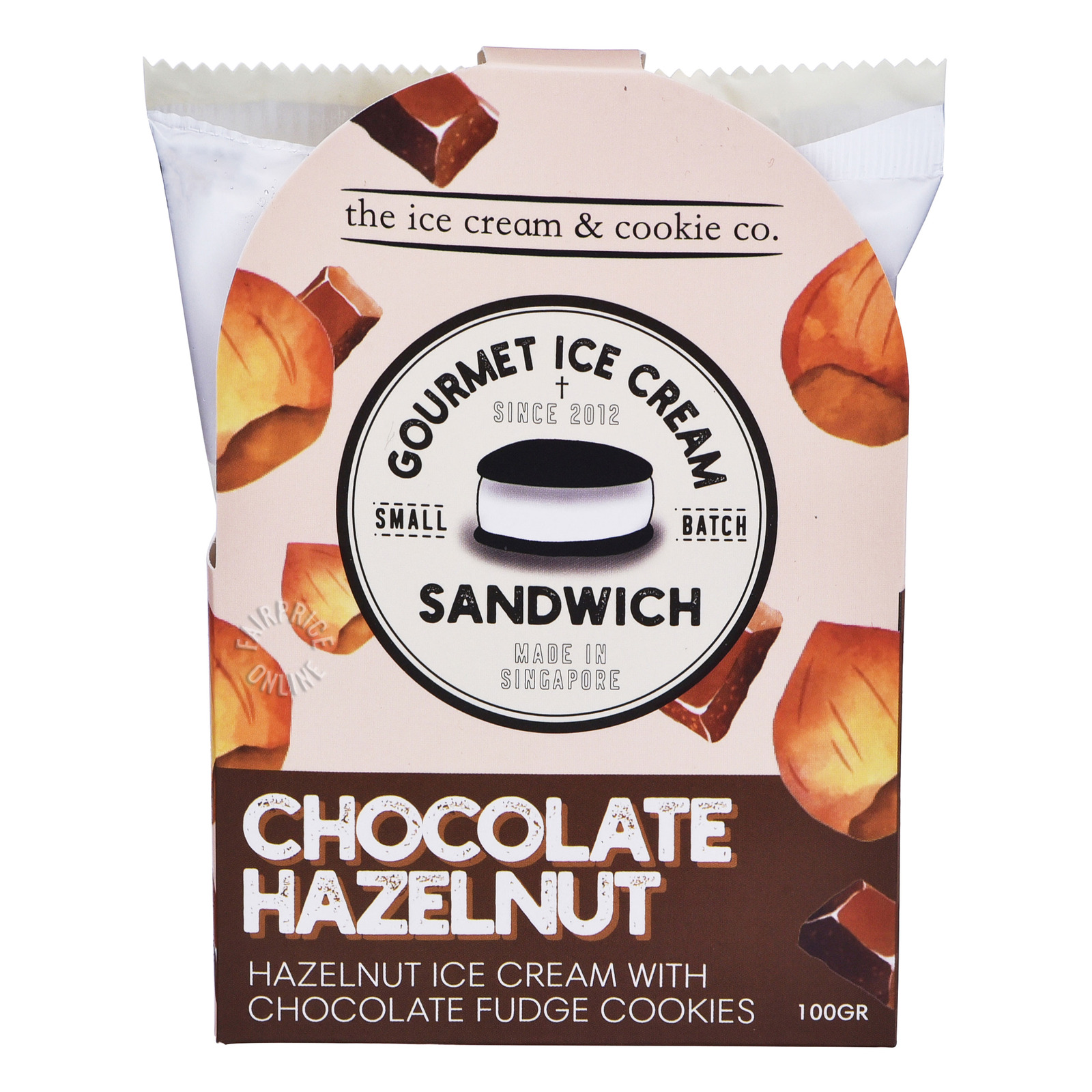 The Ice Cream & Cookie Co. Sandwich Ice Cream -ChocolateHazelnut