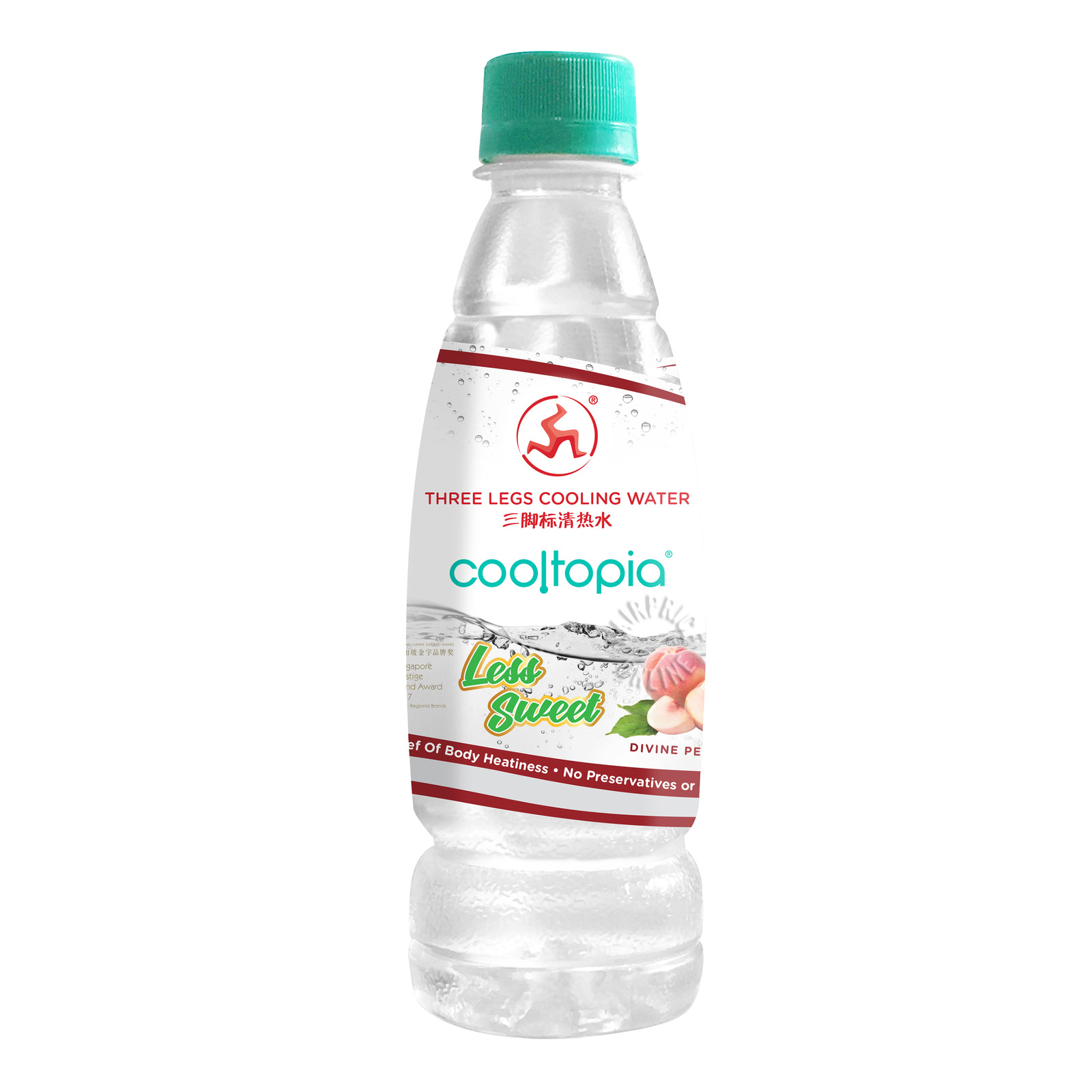 Three Legs Cooling Water Cooltopia Bottle Water Divine Peach NTUC