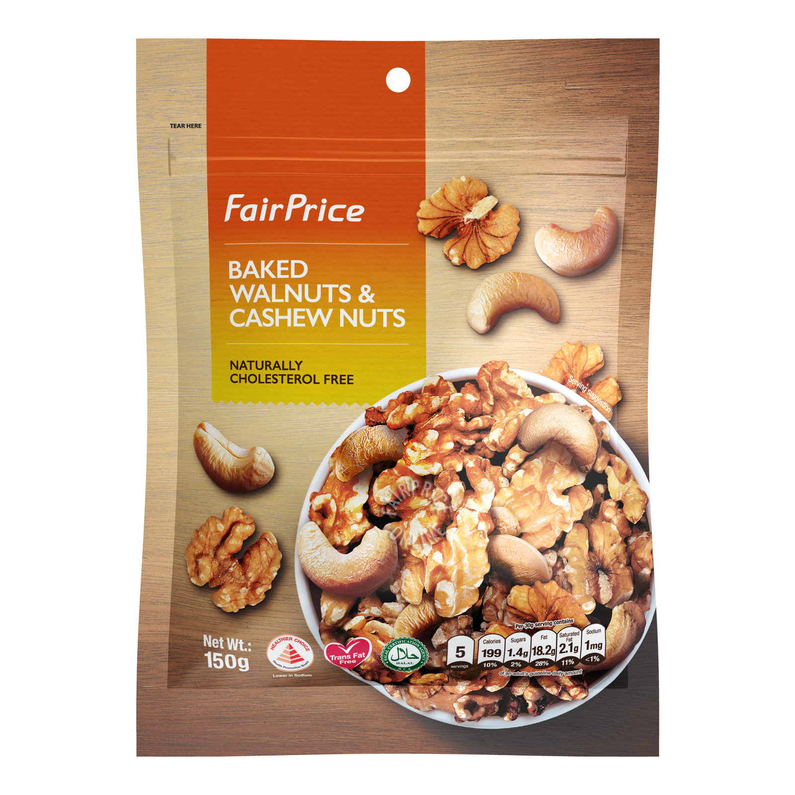 FairPrice Baked Walnuts & Cashew Nuts NTUC FairPrice