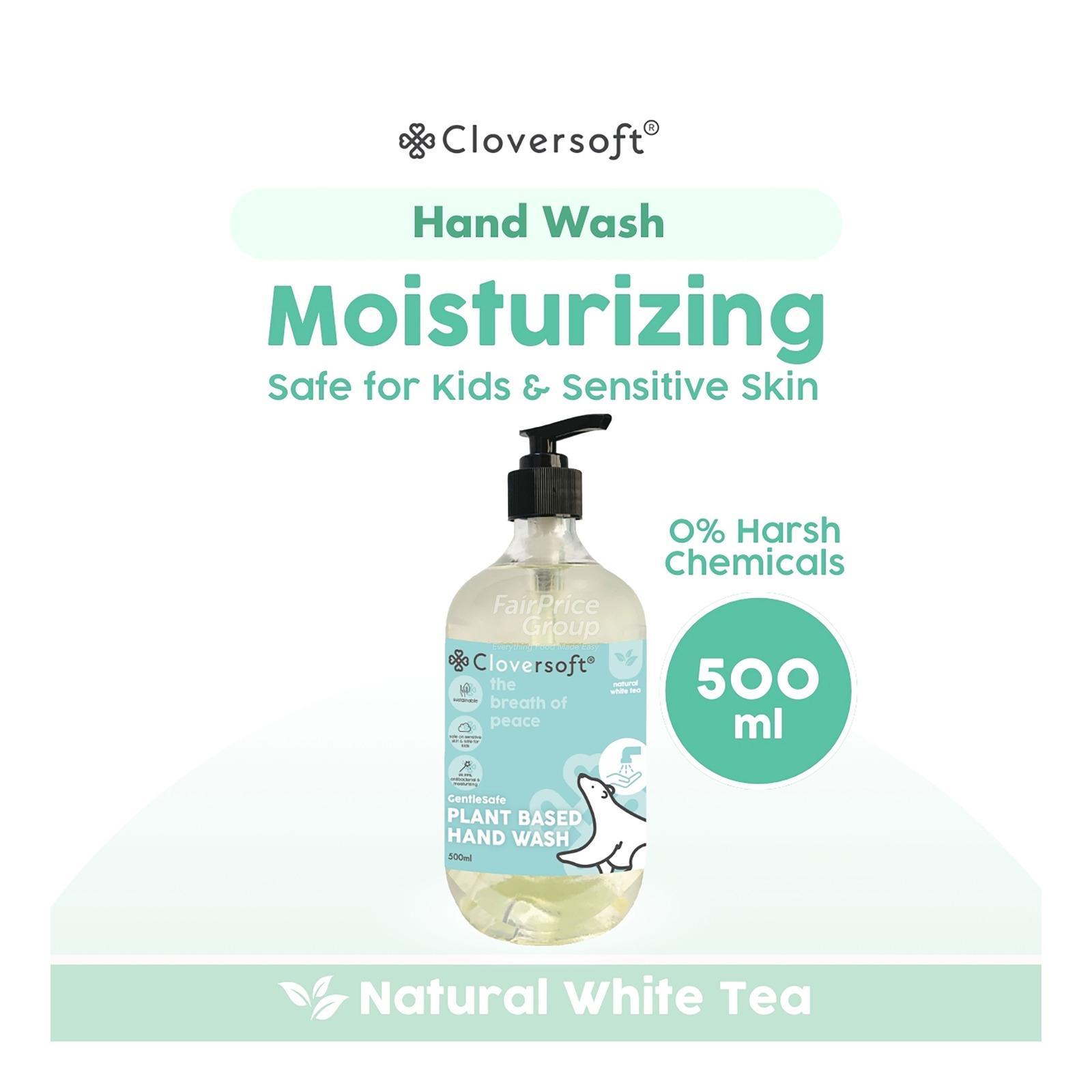Cloversoft Anti-Bacterial Hand Wash - White Tea | NTUC FairPrice