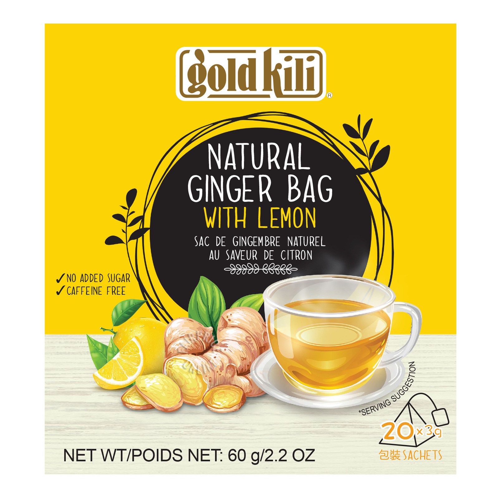 Gold Kili Natural Ginger Bag with Lemon NTUC FairPrice