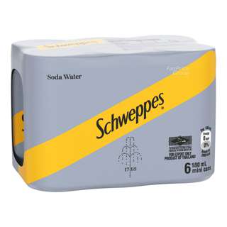 Schweppes Carbonated Mini Can Drink - Soda Water