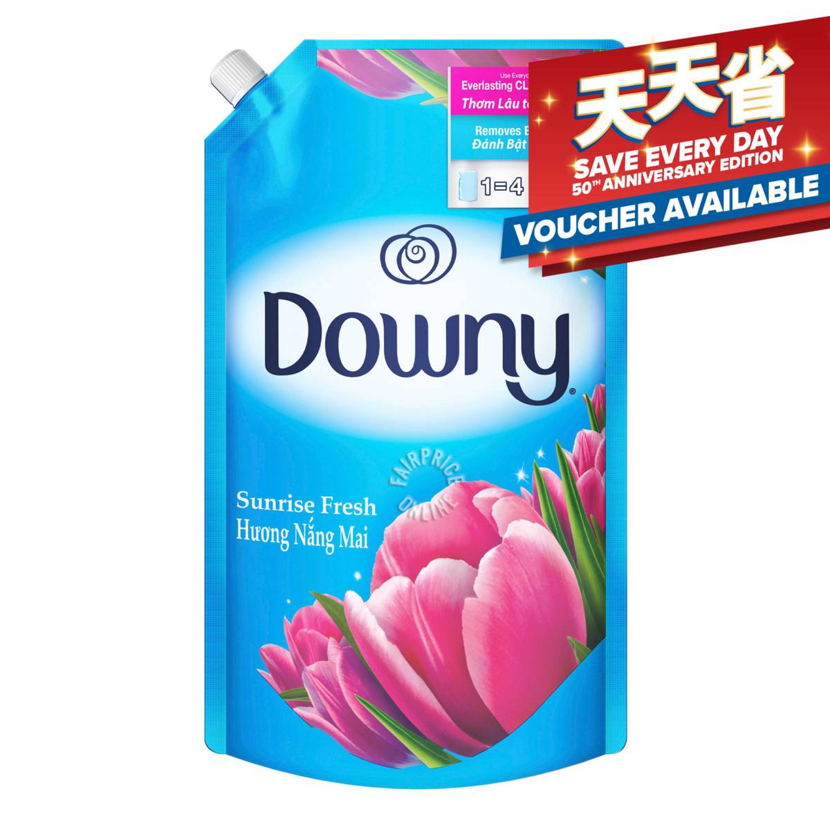 Downy Fabric Conditioner Refill Sunrise Fresh NTUC FairPrice