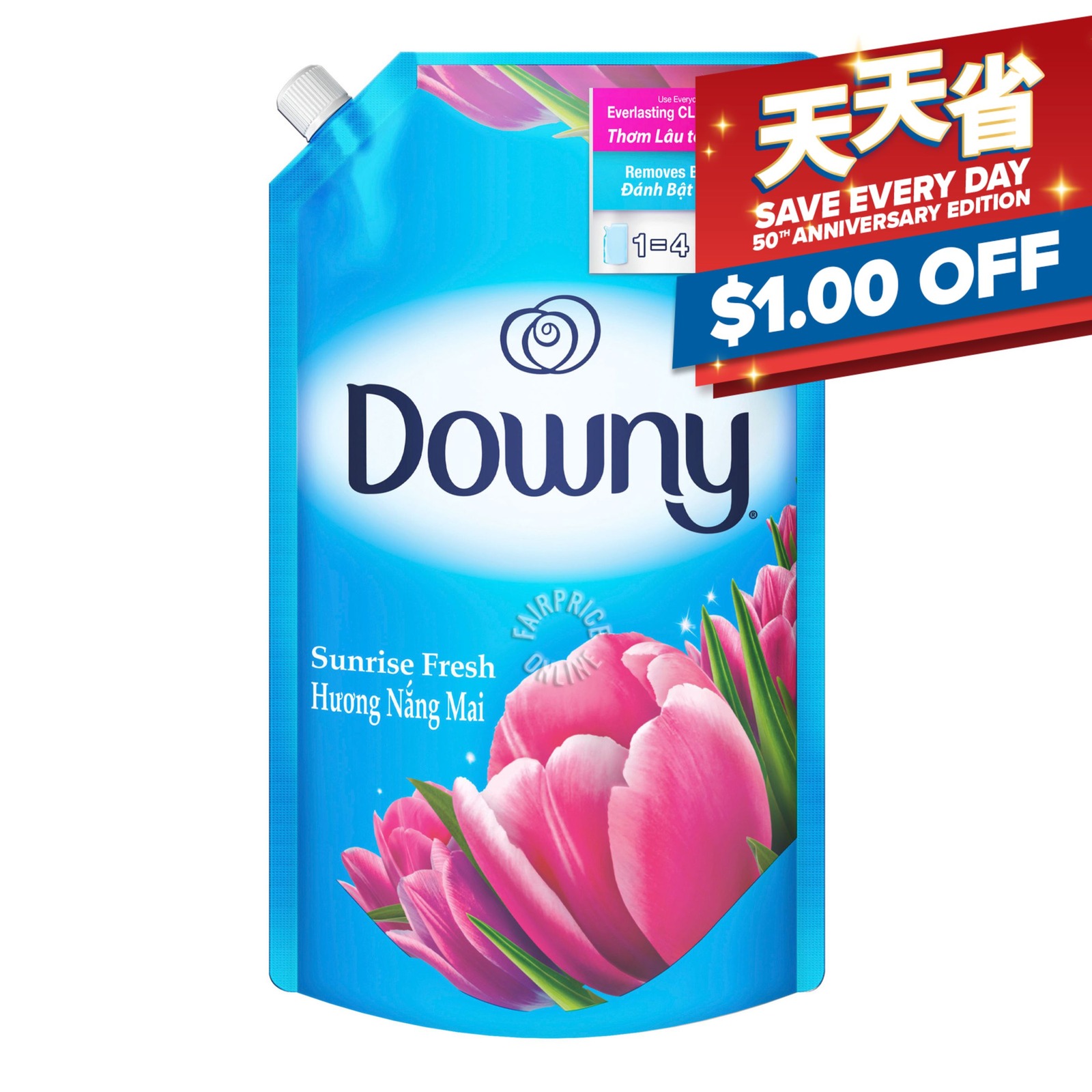 Downy Fabric Conditioner Refill Sunrise Fresh NTUC FairPrice