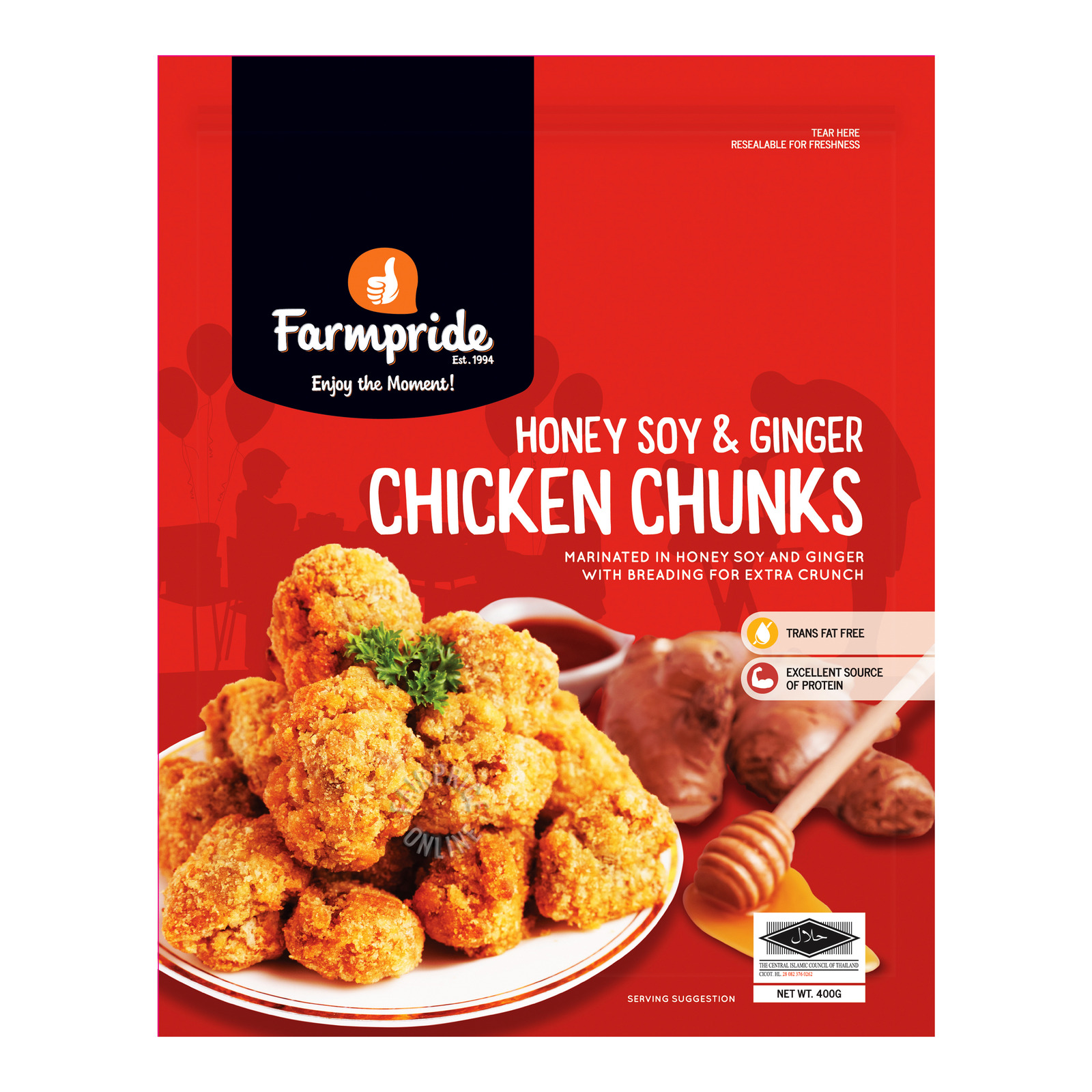 Farmpride Chicken Chunks Honey Soy & Ginger NTUC FairPrice