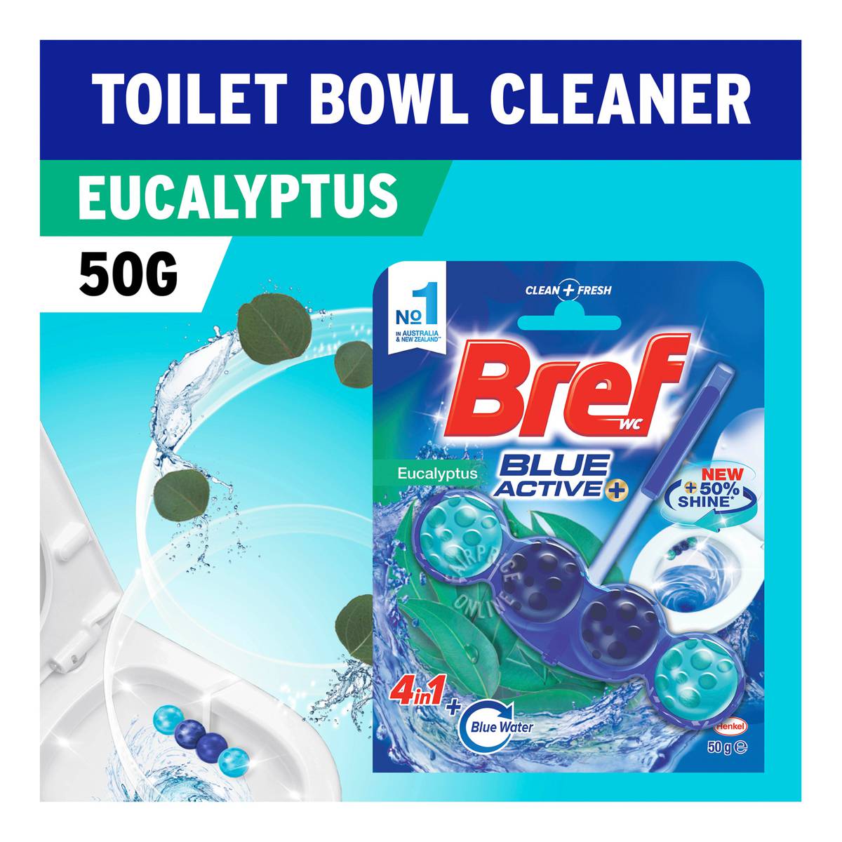 Bref Power Active Toilet Cleaner & Freshener Blue Active+ NTUC FairPrice