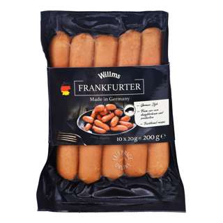 Willms German Sausage - Frankfurter