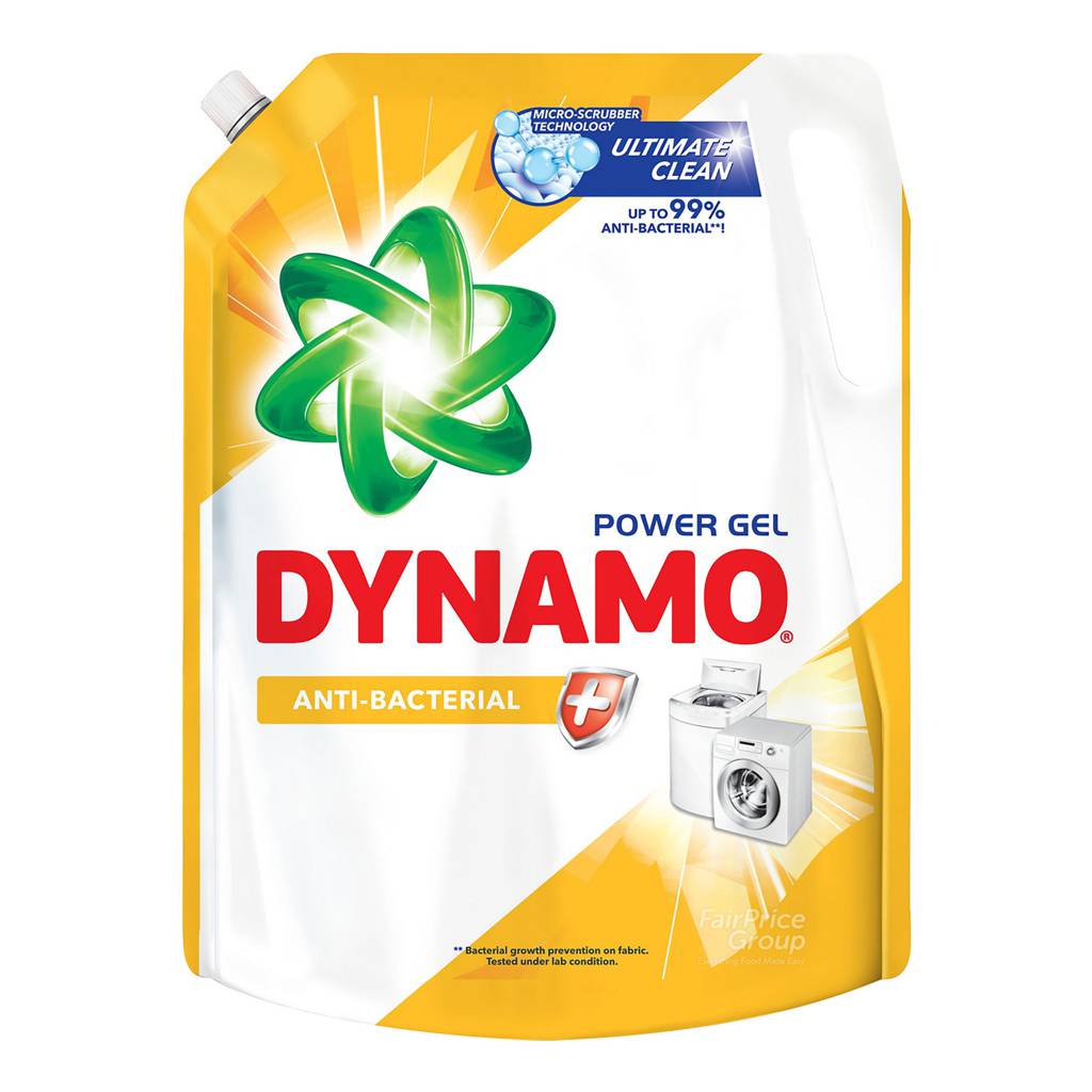 Dynamo Power Gel Laundry Detergent Refill AntiBacterial NTUC FairPrice