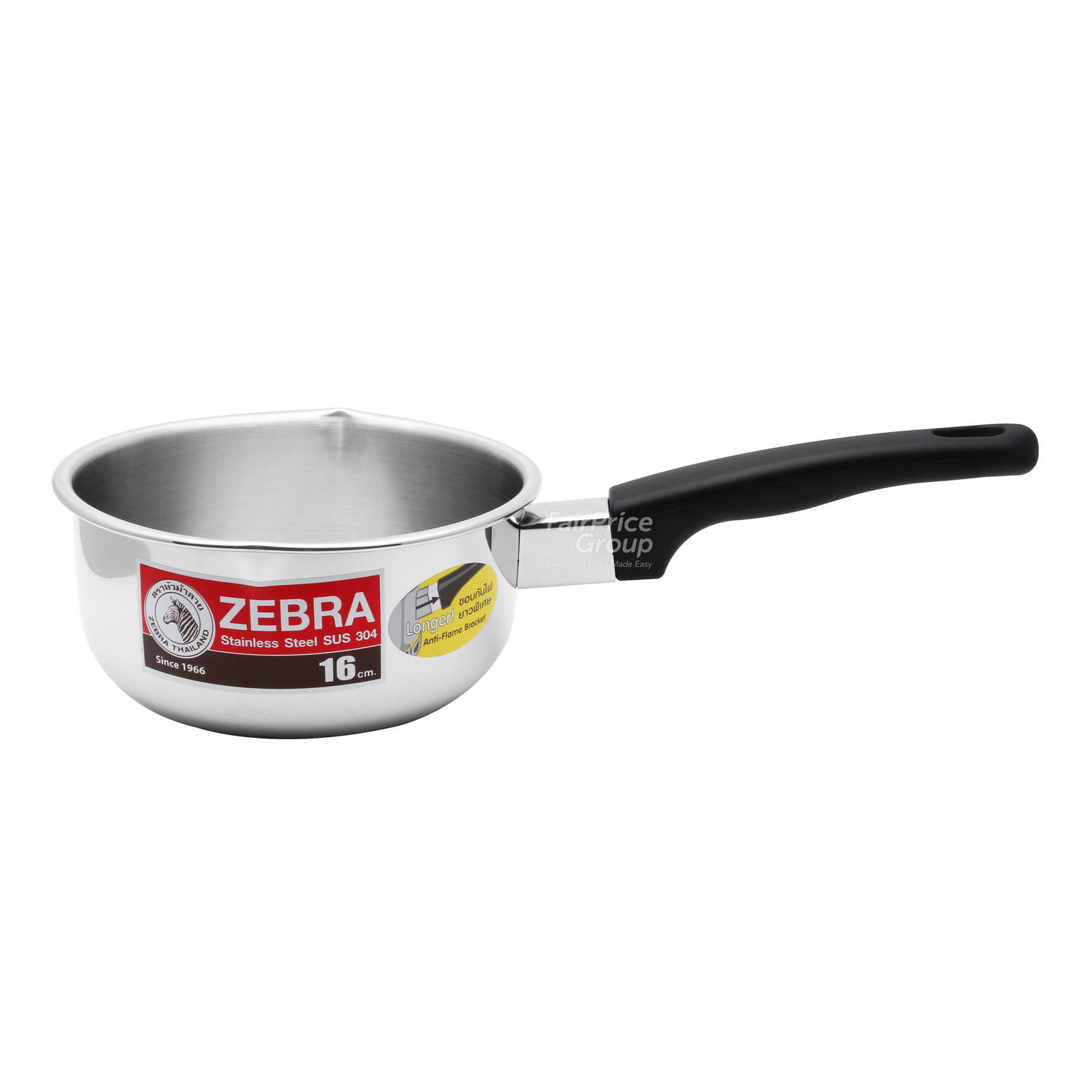 Zebra 166-307 Stainless Steel Sauce Pan Without Lid | NTUC FairPrice
