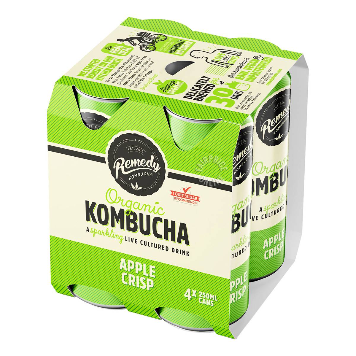 Remedy Organic Kombucha Can Drink Apple Crisp NTUC FairPrice