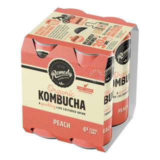 Remedy Organic Kombucha Can Drink - Peach