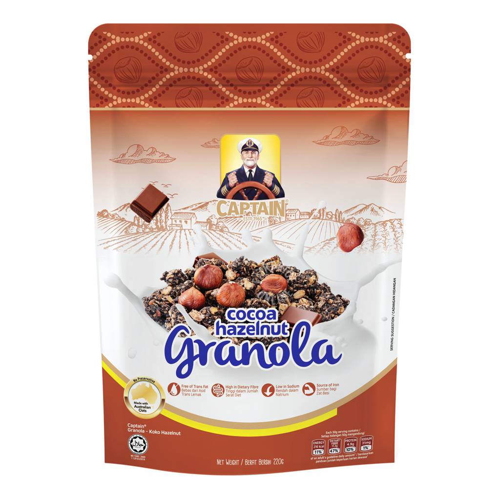 Captain Oat Granola Cocoa Hazelnut NTUC FairPrice