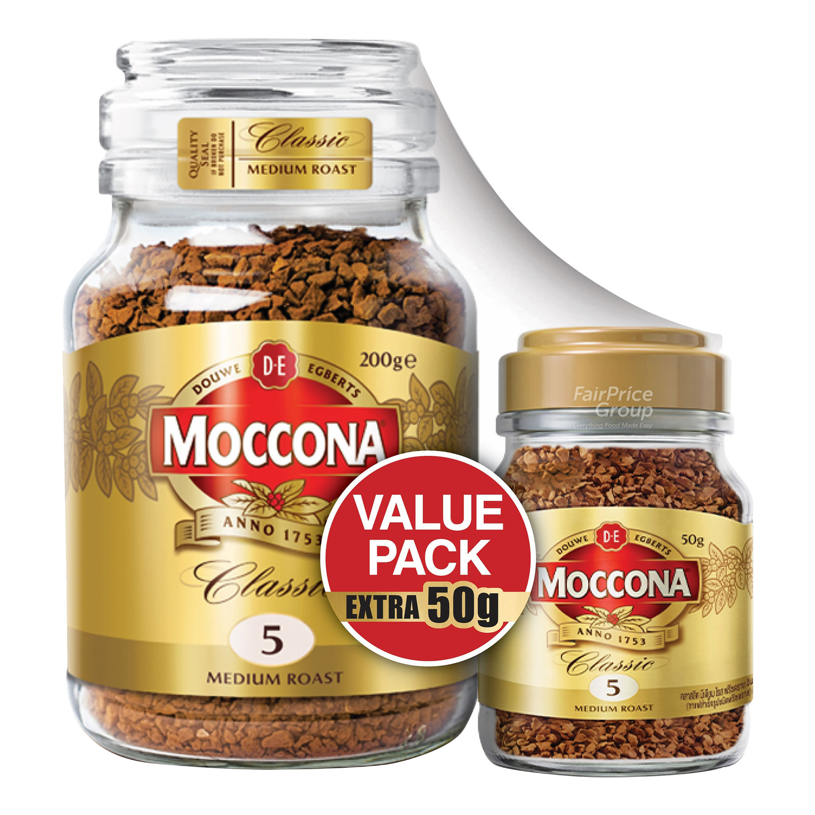 Moccona Classic Instant Coffee - Medium Roast | NTUC FairPrice