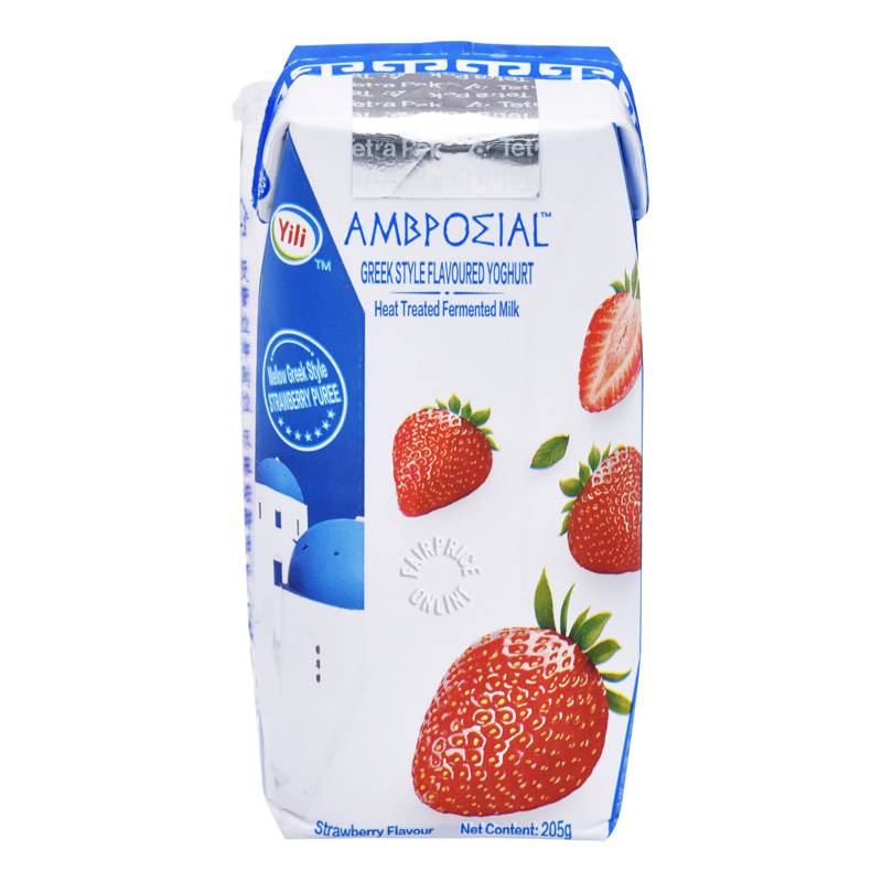 Amposial Greek Style Flavoured Yoghurt Strawberry NTUC FairPrice