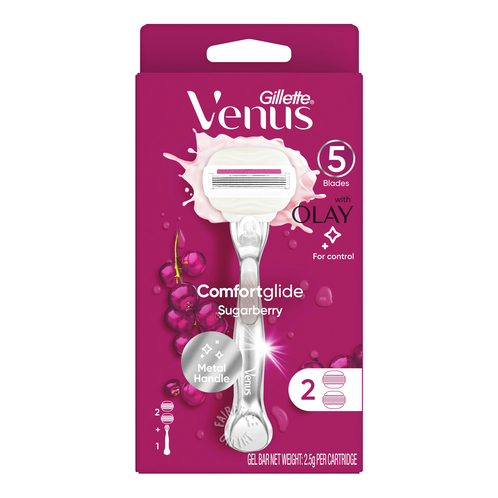 Gillette Venus Comfort Glide Razor Sugar (2 Blades) NTUC FairPrice