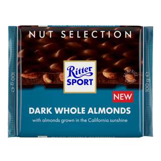 Ritter Sport Chocolate Bar - Dark Whole Almond