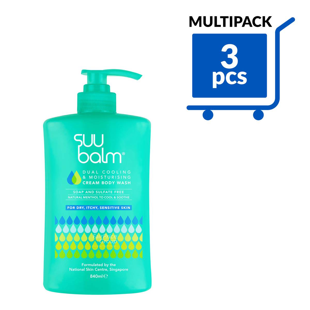 Suu Balm Cream Body Wash Dual Cooling &Moisturising NTUC FairPrice
