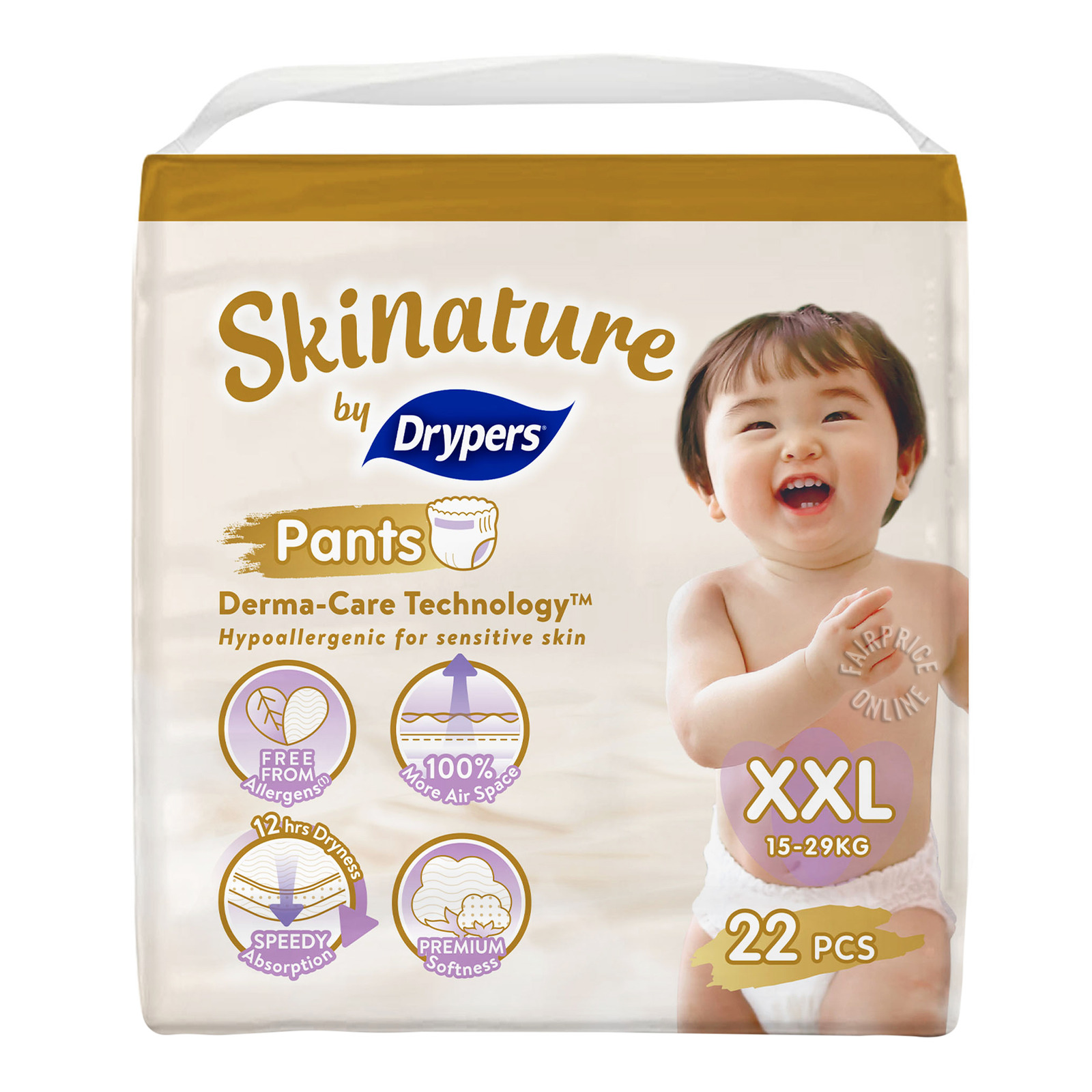 Drypers Skinature Pants XXL (15 29kg) NTUC FairPrice