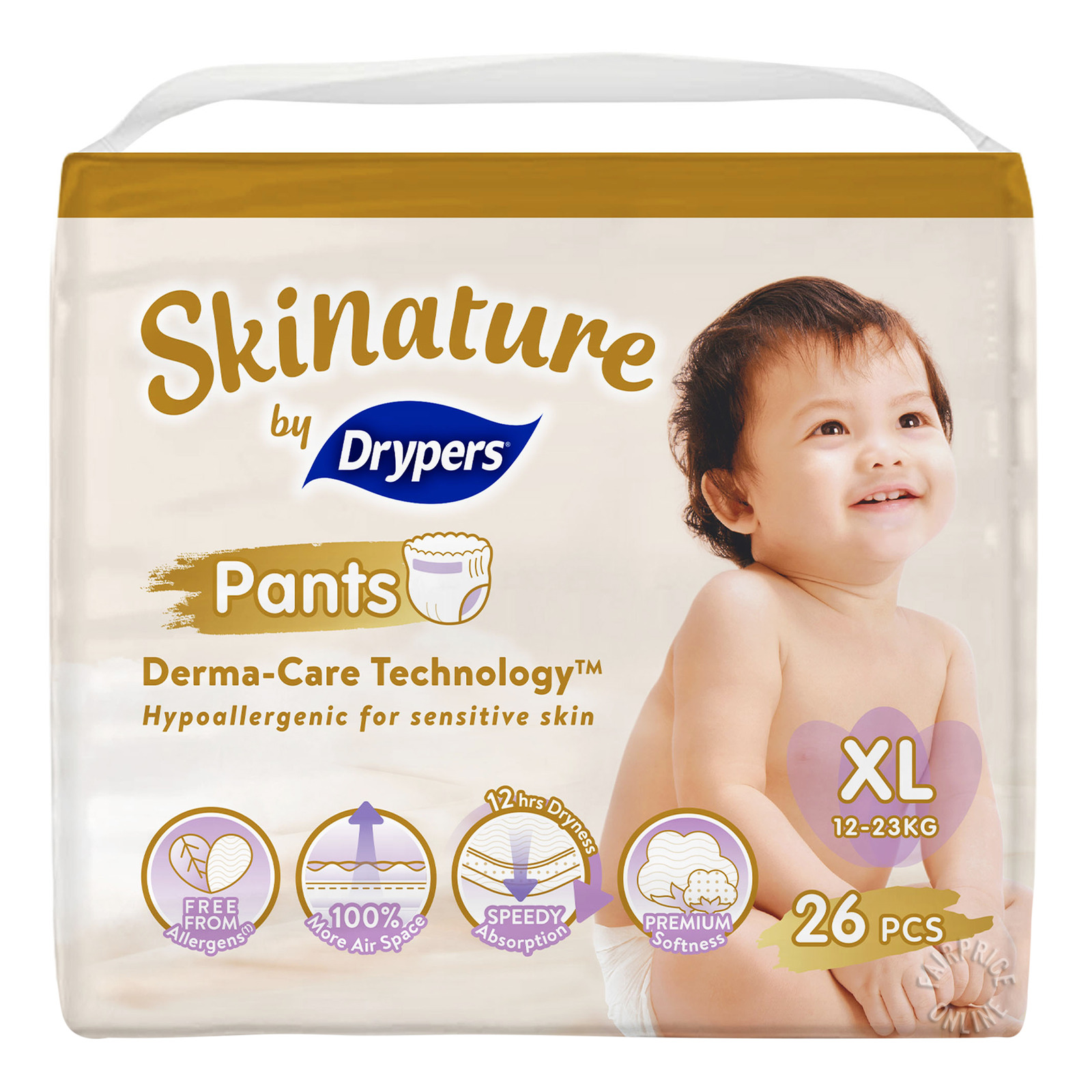 Drypers Skinature Pants XL (12 23kg) NTUC FairPrice