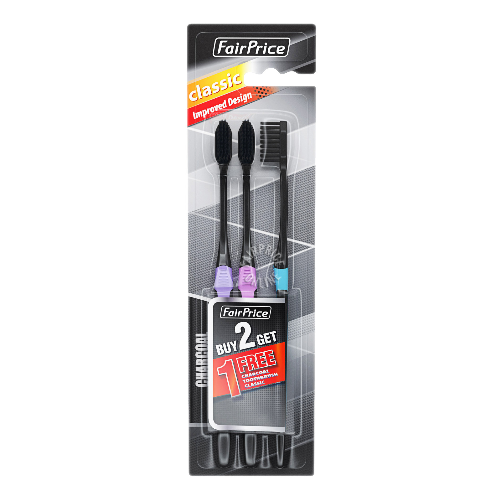 FairPrice Charcoal Toothbrush Classic NTUC FairPrice