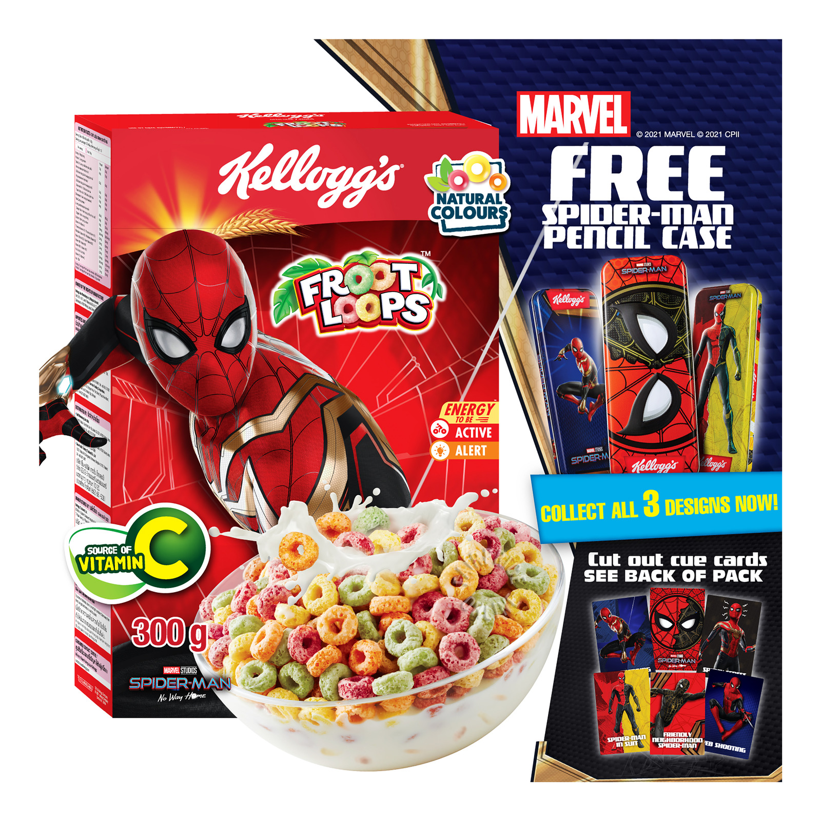 Kellogg's Cereal Froot Loops + Free SpiderMan Pencil Case NTUC