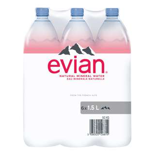 Evian Natural Mineral Bottle Water