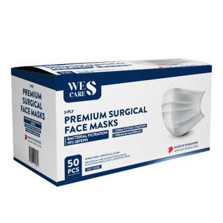 WeCare Premium Surgical Face Mask - 3 Ply (White) WeCare Premium Surgical Face Mask - 3 Ply (White)
