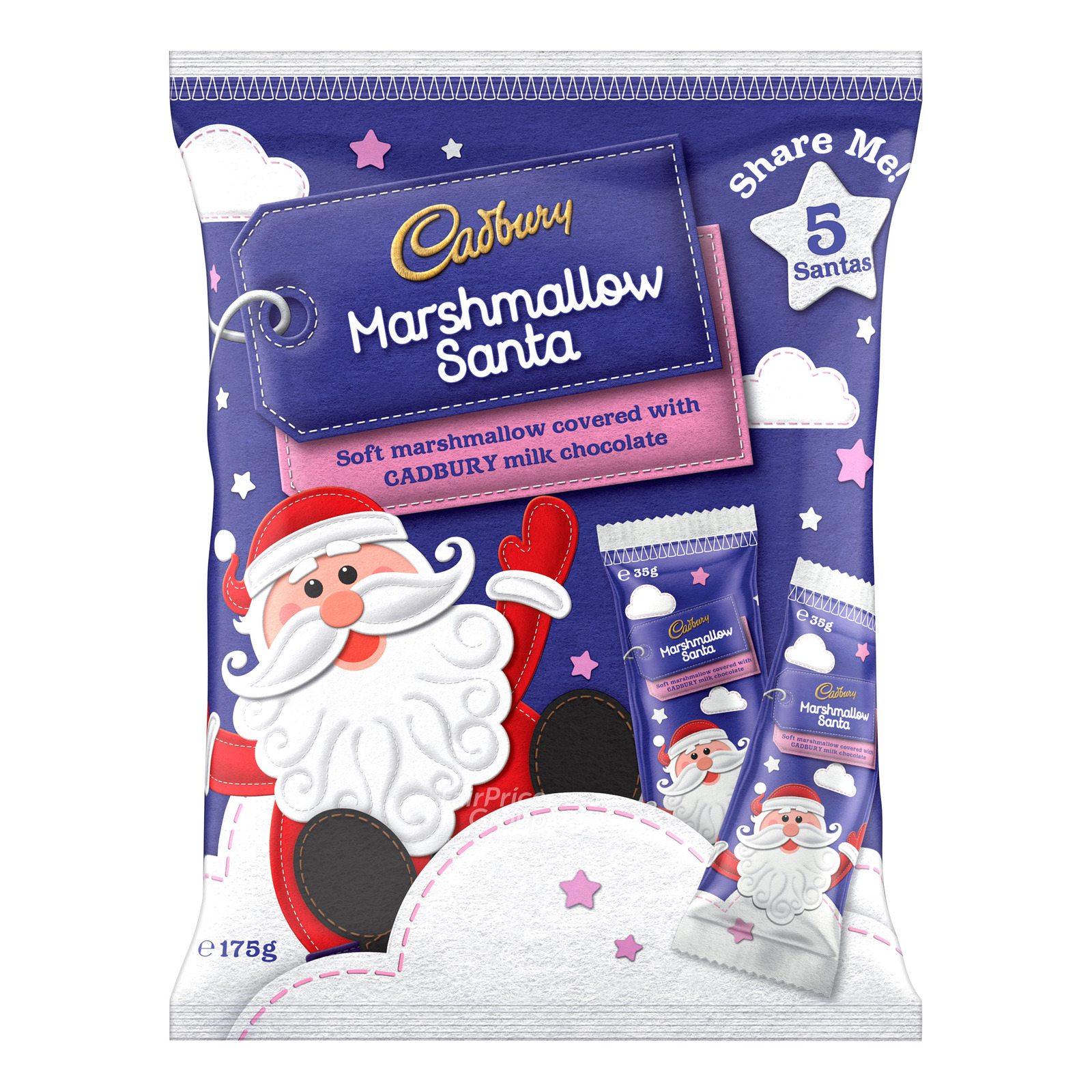 Cadbury Milk Chocolate Marshmallow Santa NTUC FairPrice