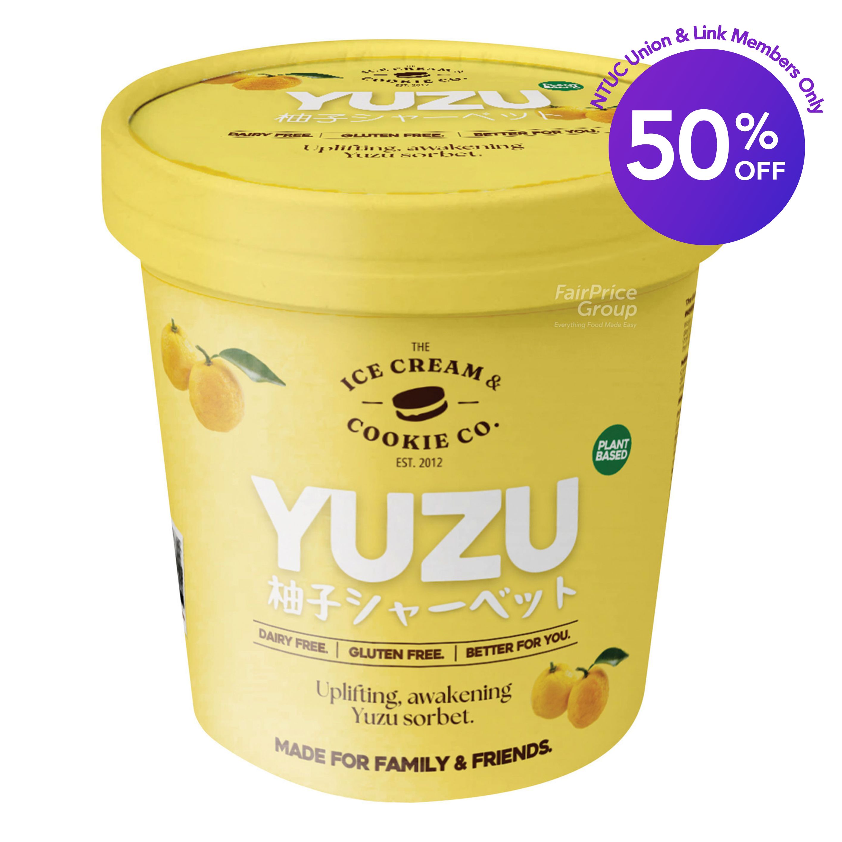 The Ice Cream & Cookie Co. Sorbet - Yuzu | NTUC FairPrice