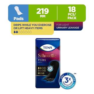 Tena Silhouette Noir Mini Black Pads