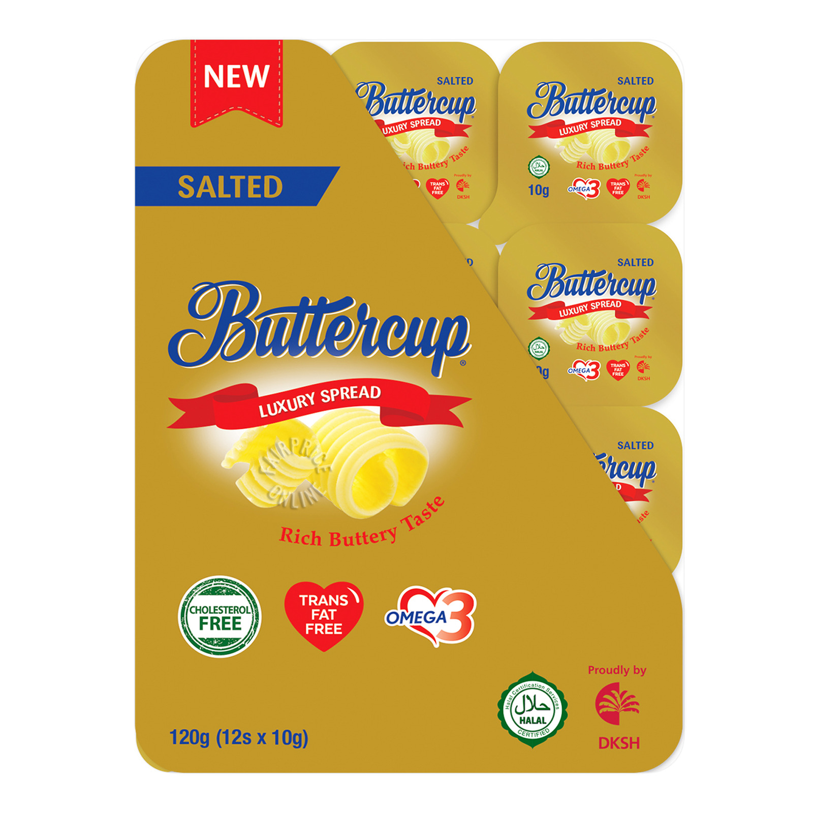 Buttercup Luxury Spread Portion Salted NTUC FairPrice