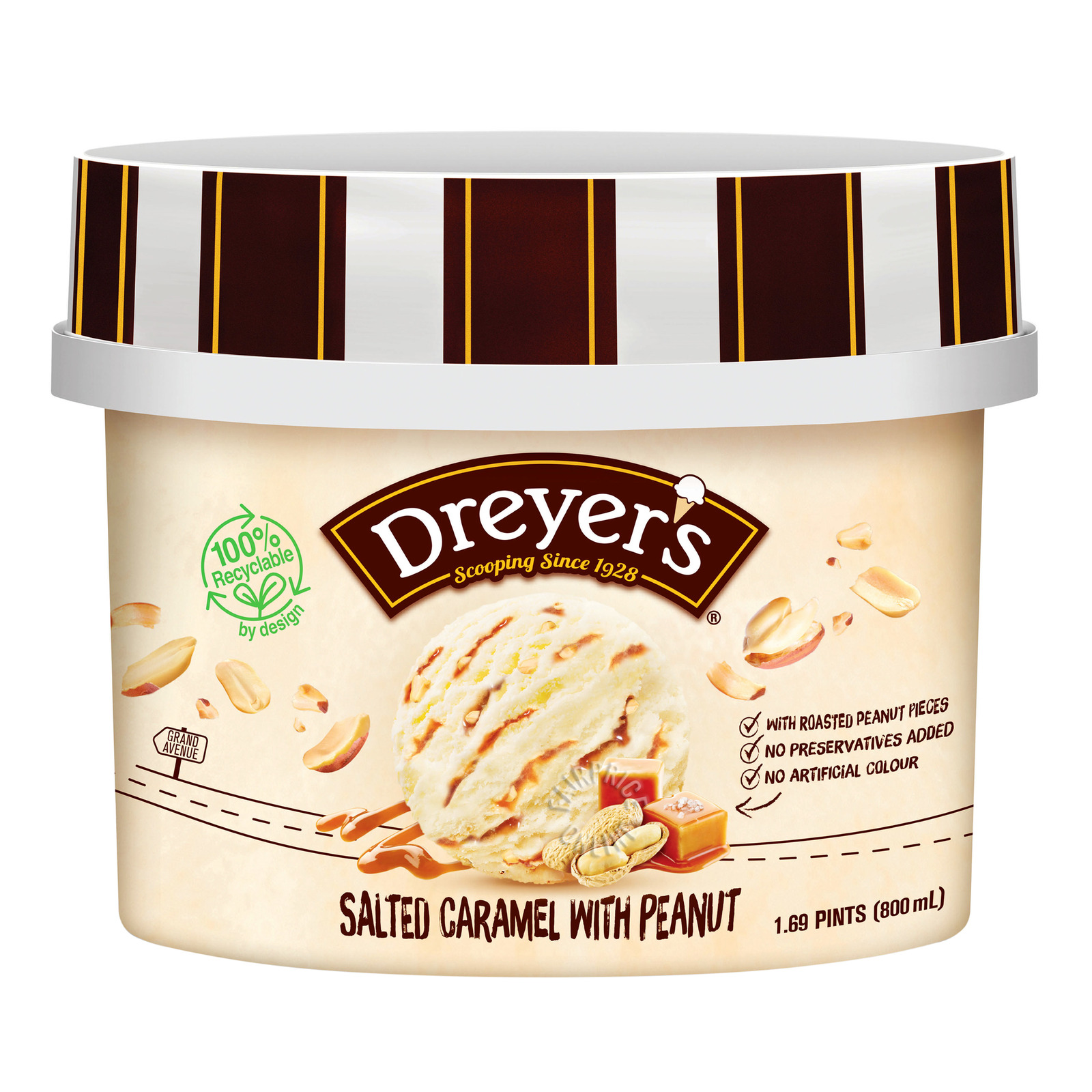 Dreyer's Ice Cream Salted Caramel with Peanut 800ml NTUC FairPrice