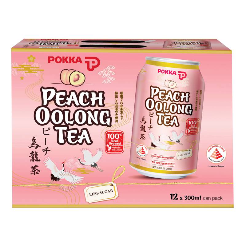 Pokka Can Drink Peach Oolong Tea (Less Sugar) NTUC FairPrice